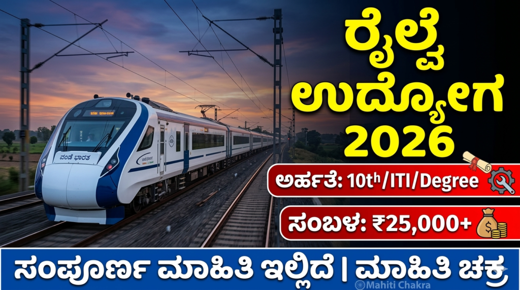 Indian Railway Jobs 2026 Recruitment Notification with Vande Bharat Train and Salary Details.