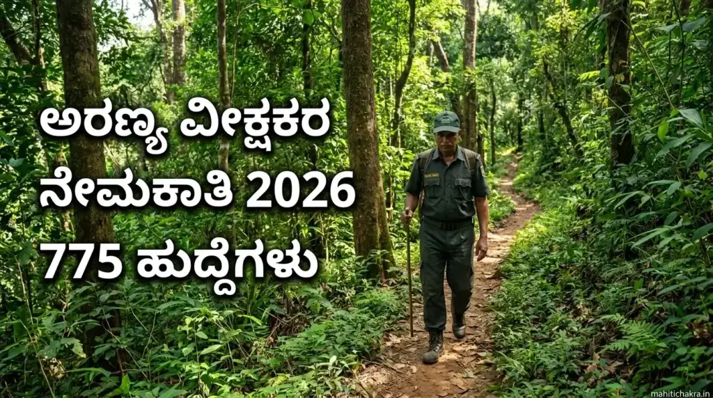 KFD Forest Watcher Recruitment 2026: 775 vacancies, eligibility, and online apply link in Karnataka