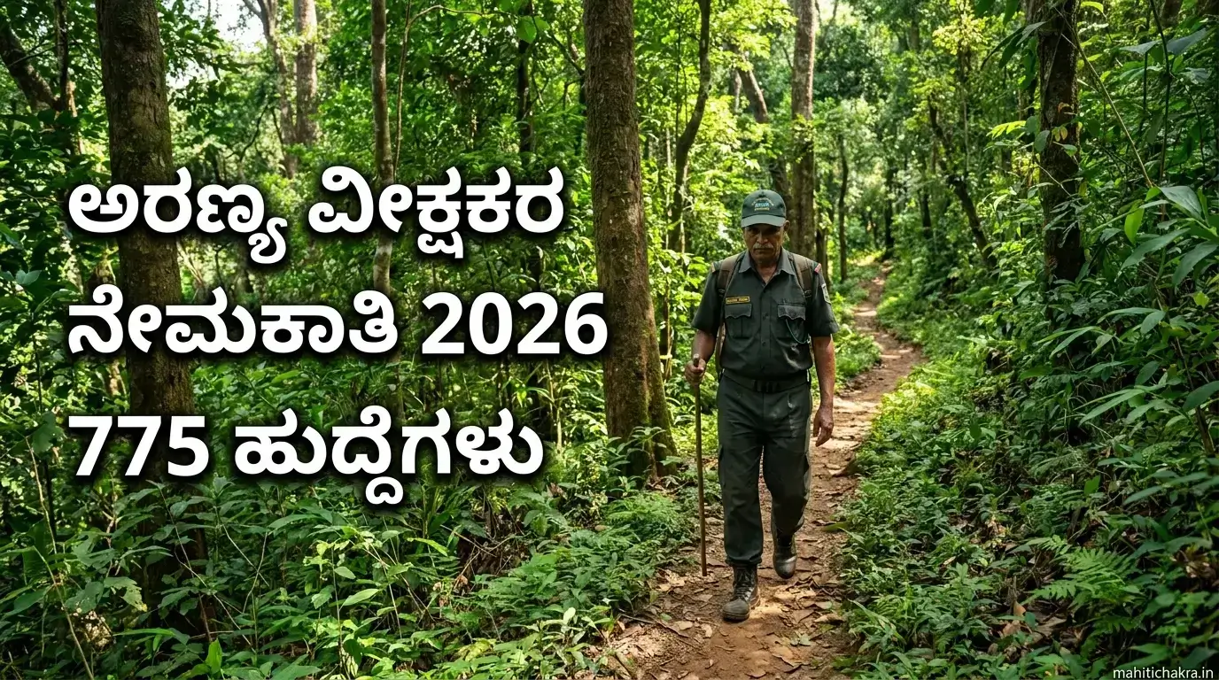 KFD Forest Watcher Recruitment 2026: 775 ಹುದ್ದೆಗಳು