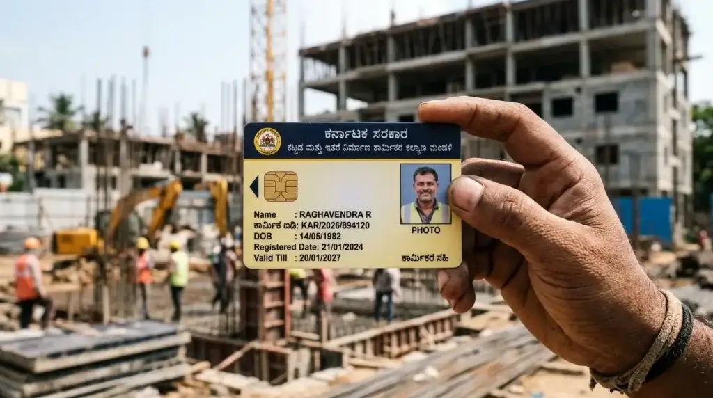 ಕರ್ನಾಟಕ ಲೇಬರ್ ಕಾರ್ಡ್ ಆನ್‌ಲೈನ್ ನೋಂದಣಿ 2026: ಉಚಿತ ಅರ್ಜಿ, ಹೊಸ ನಿಯಮಗಳು ಮತ್ತು ಸರಕಾರಿ ಸೌಲಭ್ಯಗಳ ಸಂಪೂರ್ಣ ಮಾರ್ಗದರ್ಶಿ