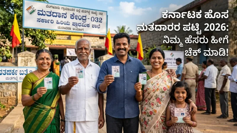 Karnataka New Voter List 2026 SIR Draft Electoral Roll Name Search ASDDO List voters eci gov in Mahiti Chakra